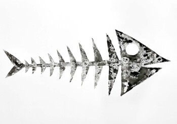 Illustrazione contemporanea Lisca ispirata al mare Mediterraneo